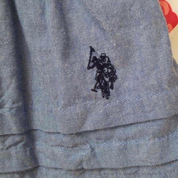 U.S. Polo Assn. Strapless Chambray Top - Picture 3 of 3